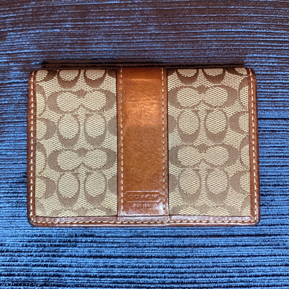 Authentic Coach Bi-fold Wallet - Brown and Beige